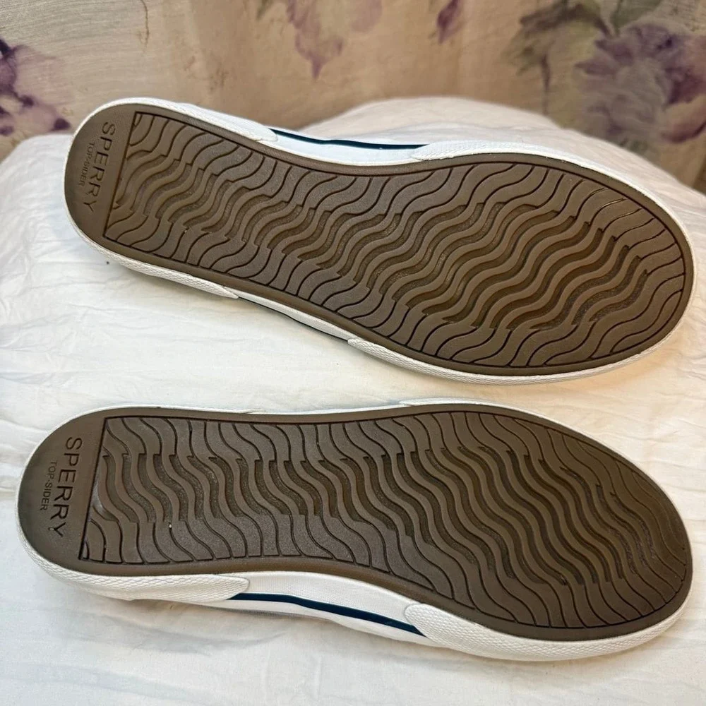 Sperry Canvas Gray‎ Slip-On Boat Shoes Womens Size 8